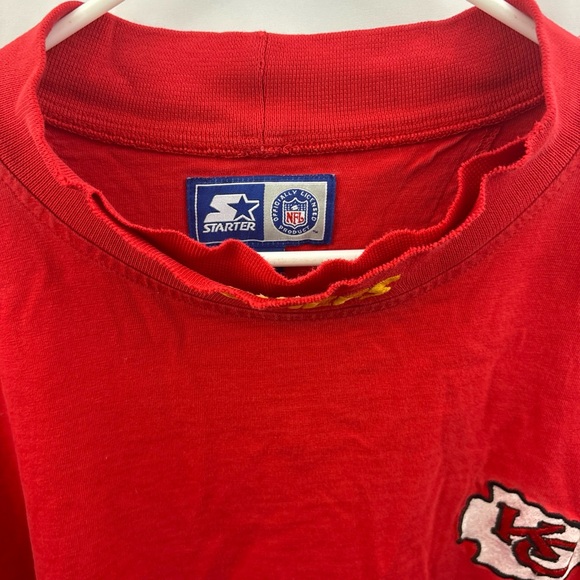 Vintage 90s Kansas City Chiefs Starter Long Sleeve Shirt Sz XXL NFL Football - Picture 10 of 16